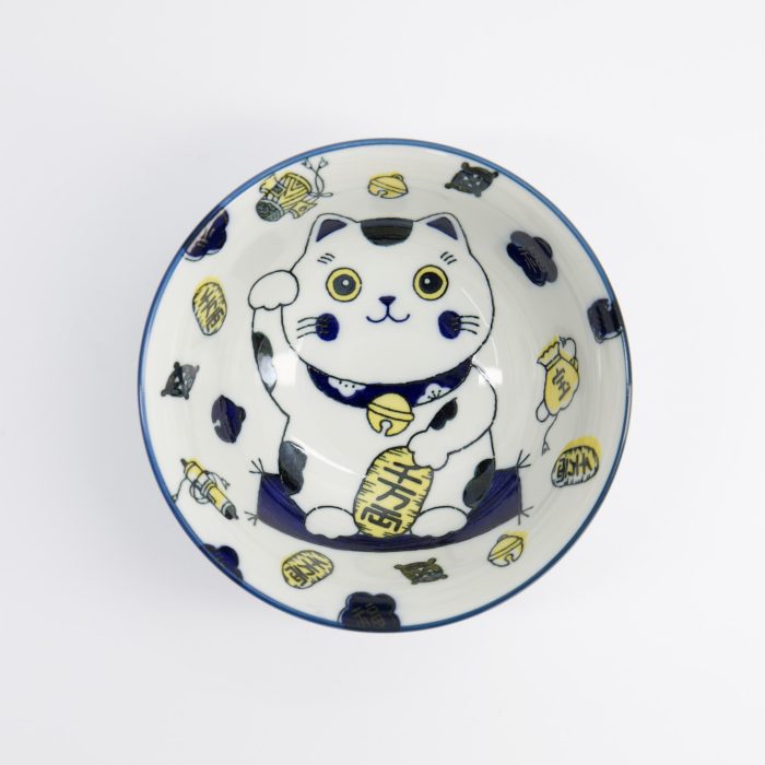 Kawaii - Chat Porte-Bonheur - Bol Neko - Bleu - 15x7cm - 500ml – Image 2