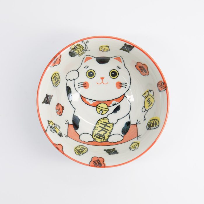 Tokyo Design Studio - Kawaii - Bol - Chat Porte-Bonheur Neko - Rouge - 15x7cm - 500ml – Image 2