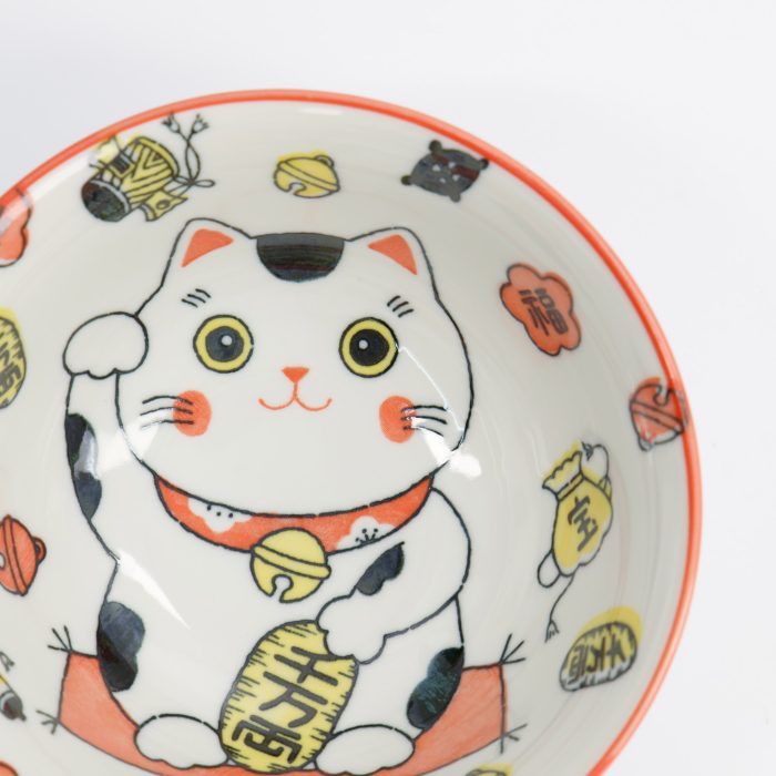 Tokyo Design Studio - Kawaii - Chat Porte-Bonheur - Neko Bol - Rouge - 15x7cm - 500ml – Image 4