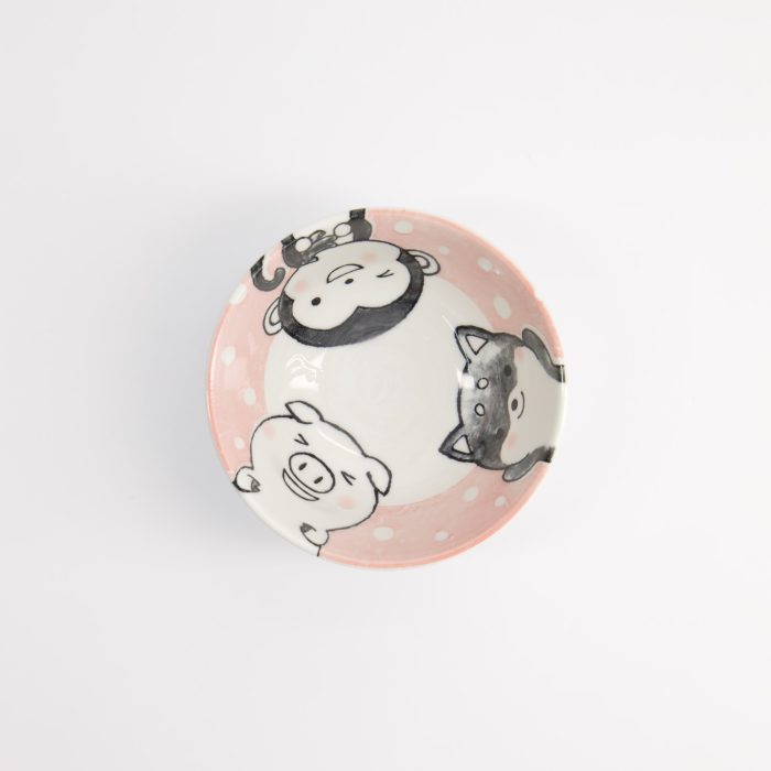 Tokyo Design Studio - Kawaii - Bol à Riz - Animaux - Rose - 12x6,2cm - 300ml – Image 2