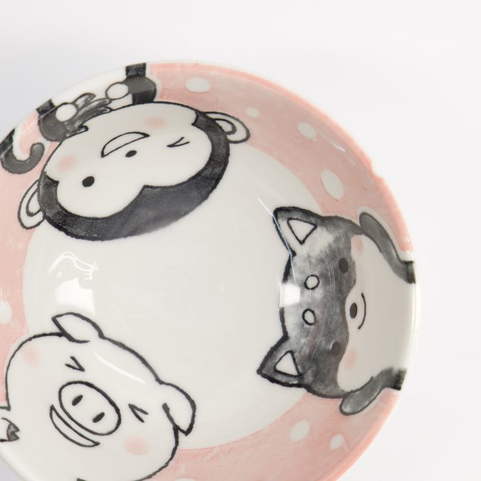 Tokyo Design Studio - Kawaii - Bol à Riz - Animaux - Rose - 12x6,2cm - 300ml – Image 4