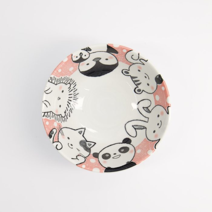 Tokyo Design Studio - Kawaii - Bol Tayo - Animaux - Rose - 15.5x6.8cm - 500ml – Image 2