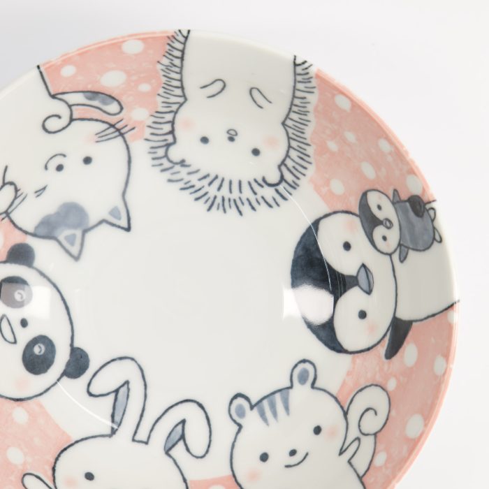 Tokyo Design Studio - Bol à Ramen - Animaux - Rose - 21x7,8cm - 1000ml – Image 4