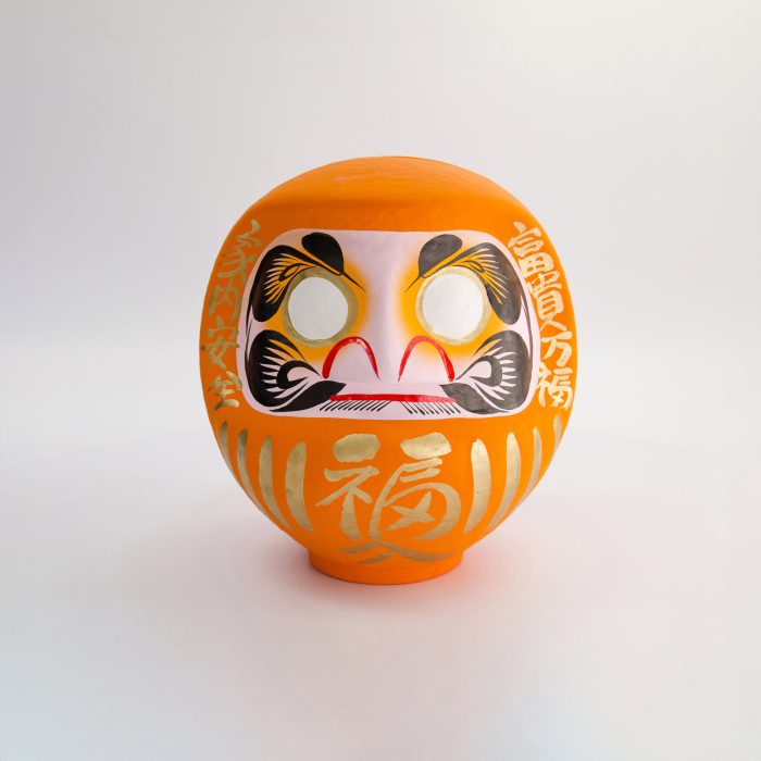 Poupée Daruma Orange - 9 cm