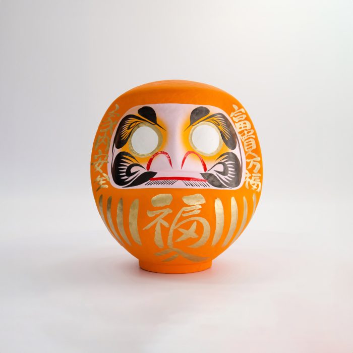 Poupée Daruma Orange - 9 cm – Image 2