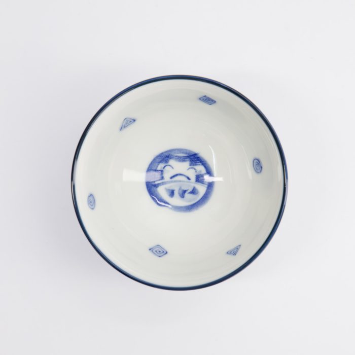 Tokyo Design Studio - Kawaii - Bol à Riz - 11.3x5.8cm - 300ml - Bol Daruma - Bleu et Blanc – Image 2