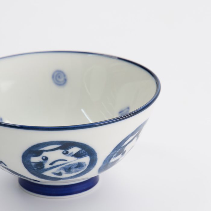 Tokyo Design Studio - Kawaii - Bol à Riz - 11.3x5.8cm - 300ml - Bol Daruma - Bleu et Blanc – Image 4
