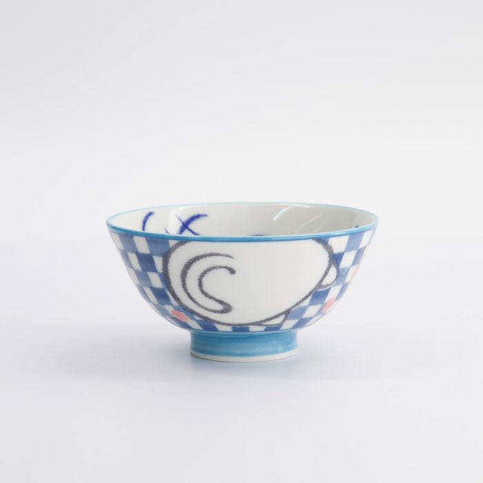 Tokyo Design Studio - Kawaii - Bol à Riz - 11.3x5.8cm - 300ml - Chat Porte-Bonheur - Bleu – Image 3
