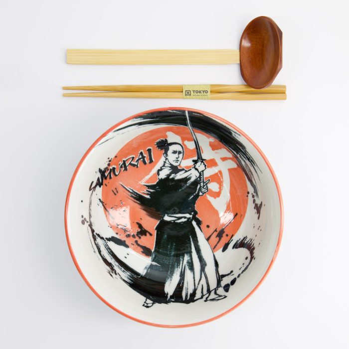 Tokyo Design Studio - Asakusa - Coffret Cadeau Ramen 3 pièces - 20,5x8 cm - 1250 ml - Samouraï – Image 2