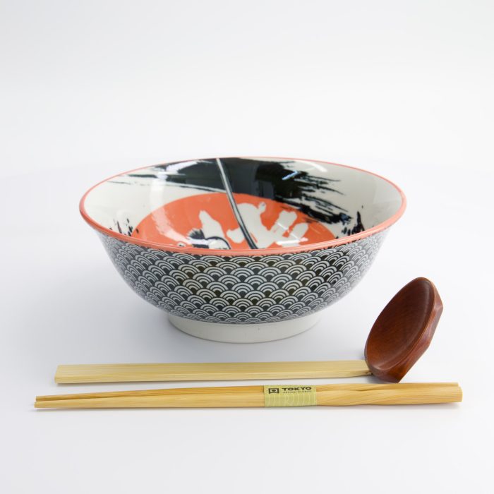 Tokyo Design Studio - Asakusa - Coffret Cadeau Ramen 3 pièces - 20,5x8 cm - 1250 ml - Samouraï – Image 3