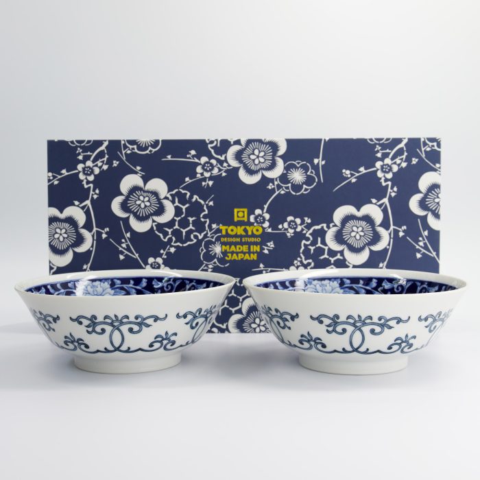 Tokyo Design Studio - Bol Ramen - Bleu - Coffret Cadeau 2 Pièces - 19x7,5 cm - 1100 ml – Image 4