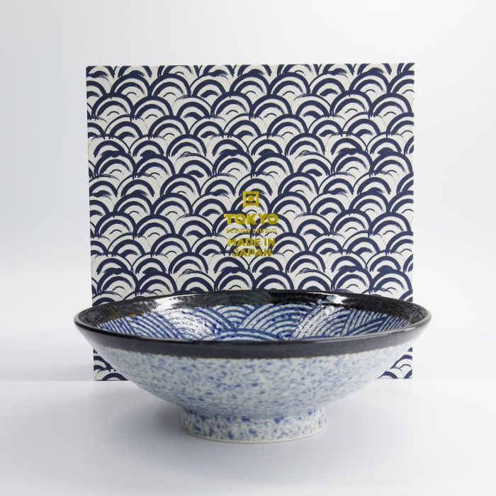 Tokyo Design Studio - Aisai Seigaiha - Bol à Ramen - Bleu - 25,2x7,7cm - 1400ml – Image 4
