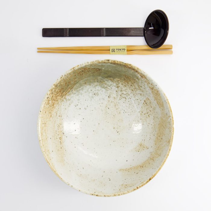 Tokyo Design Studio - Yukishino - Ensemble Cadeau Ramen 3 Pièces - Blanc/Marron - Cuillère - 21,5x9cm - 1300ml – Image 2