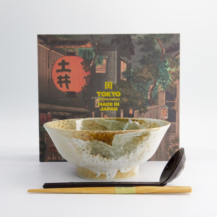 Tokyo Design Studio - Yukishino - Ensemble Cadeau Ramen 3 Pièces - Blanc/Marron - Cuillère - 21,5x9cm - 1300ml – Image 4