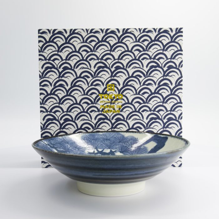 Tokyo Design Studio - Bol à Ramen - Set Cadeau 1 Pièce - 25,2x7,7cm - 1400ml - Bleu/Blanc – Image 4