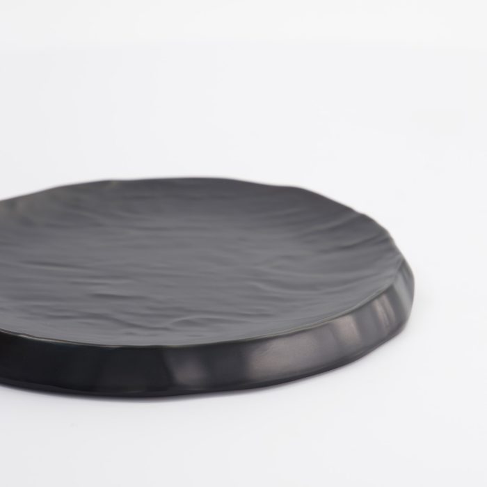 Tokyo Design Studio - Iwate Noir - Assiette Ronde - Roche - 23x23x2cm – Image 4