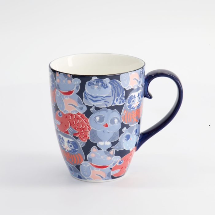 Tokyo Design Studio - Kawaii - Mug Lucky Daruma Lucky Cat - Coffret cadeau - 8.5x10.2cm - 380ml – Image 2