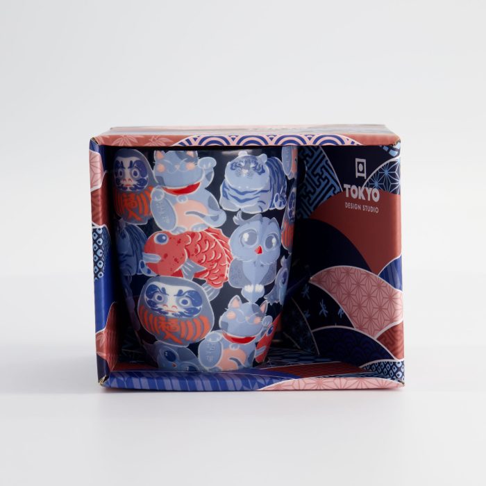 Tokyo Design Studio - Kawaii - Mug Lucky Daruma Lucky Cat - Coffret cadeau - 8.5x10.2cm - 380ml – Image 4