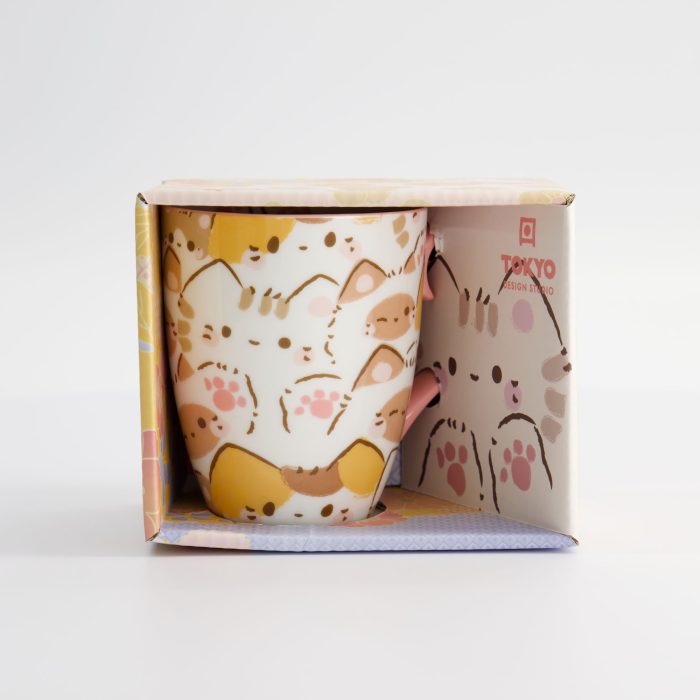 Tokyo Design Studio - Kawaii - Tasse avec Boîte Cadeau - Chat - Rose - 8.5x10.2cm - 380ml – Image 4