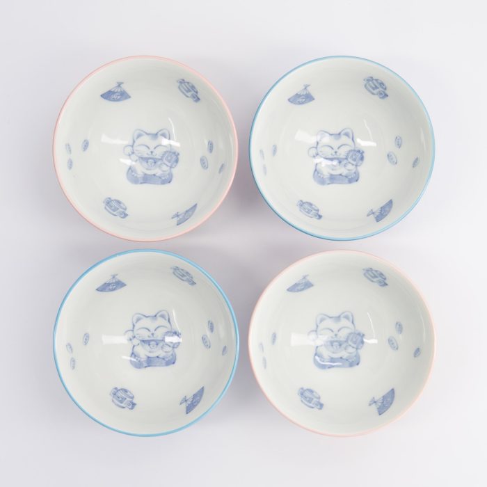 Tokyo Design Studio - Kawaii - Coffret de Bols - 4 pièces - Bleu/Rose - 11,3x5,8cm – Image 3