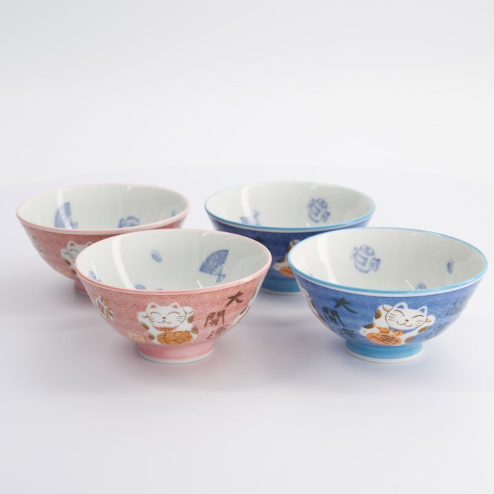 Tokyo Design Studio - Kawaii - Coffret de Bols - 4 pièces - Bleu/Rose - 11,3x5,8cm – Image 2