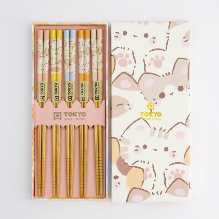 Tokyo Design Studio - Kawaii - Set de Baguettes - Chats - 5 paires – Image 2