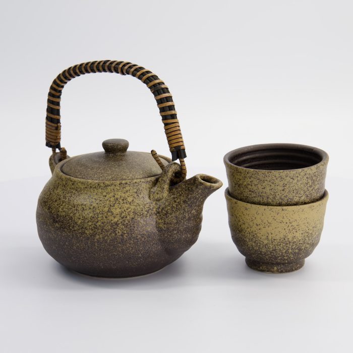 Service à Thé Kinsai Marron - 0.8L - Avec 2 Tasses de 180ml