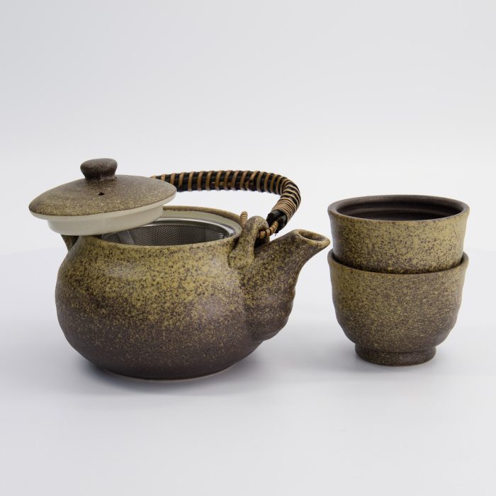 Service à Thé Kinsai Marron - 0.8L - Avec 2 Tasses de 180ml – Image 3