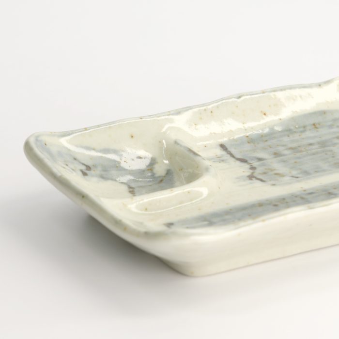 Tokyo Design Studio - Assiette Compartimentée - 17x11x2.5cm - Bleu Clair/Blanc – Image 5