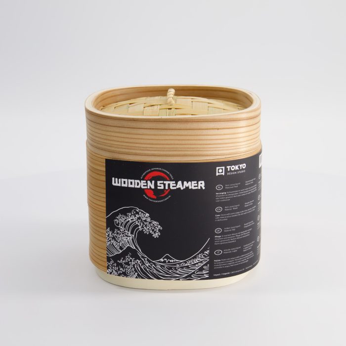 Cuiseur Vapeur Carré Kitchen TDK - 15x15cm - Bambou