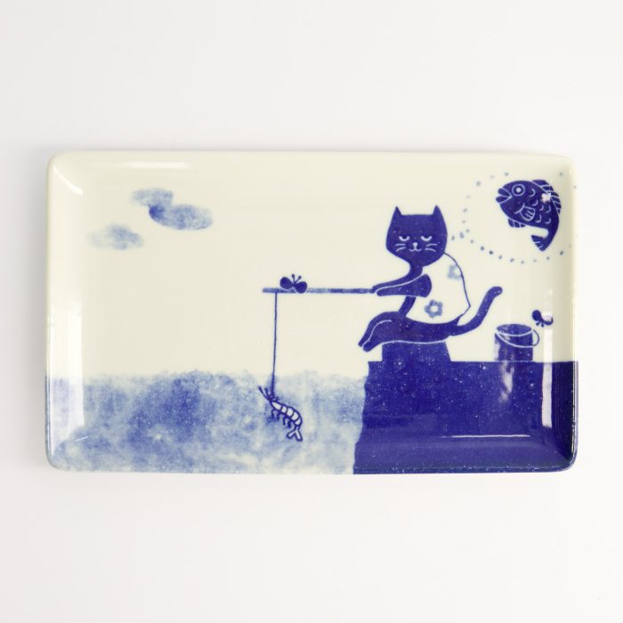 Assiette Chat Neko Maruke - 23.5x12.5x2cm
