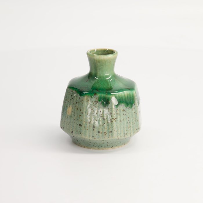 Bouteille Artisanale - 8x9cm - Vert
