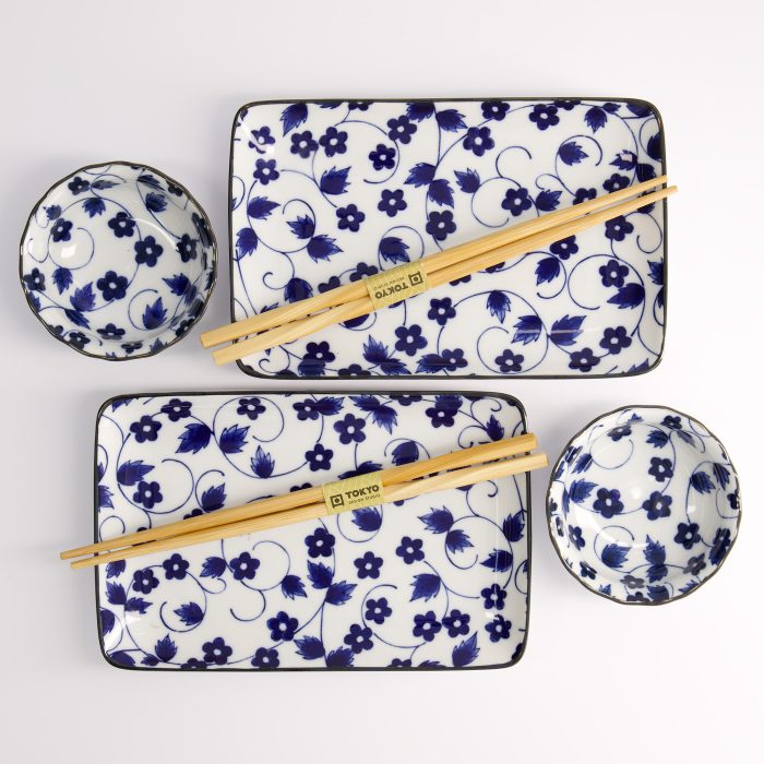 Coffret Cadeau Sushi Shin Kar - 4 pièces avec Baguettes - 20.4x13cm & 9x3.5cm – Image 4