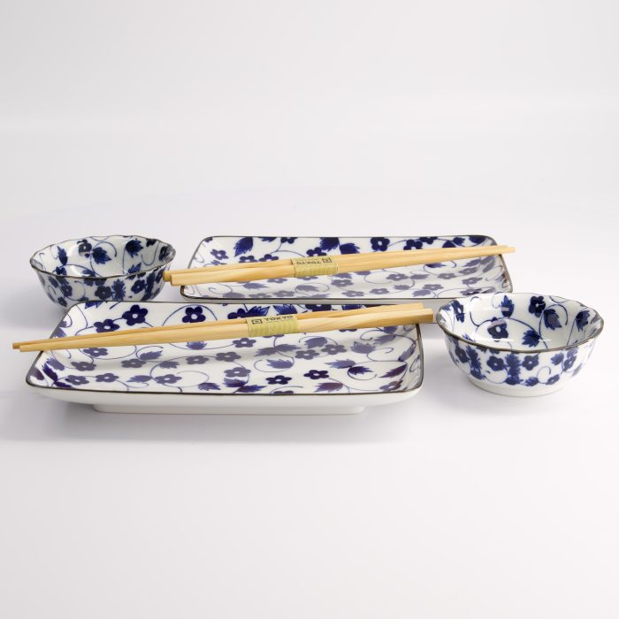 Coffret Cadeau Sushi Shin Kar - 4 pièces avec Baguettes - 20.4x13cm & 9x3.5cm – Image 3