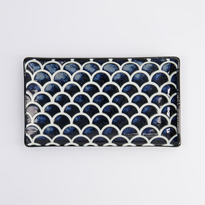 Tokyo Design Studio - Assiette Bleu Marine avec Motif Sirène - 22x13x2cm – Image 2