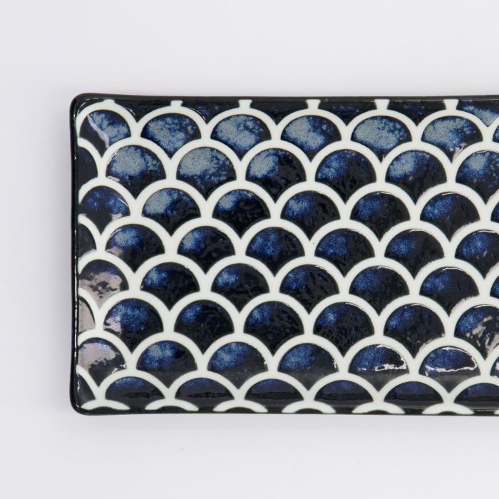 Tokyo Design Studio - Assiette Bleu Marine avec Motif Sirène - 22x13x2cm – Image 4