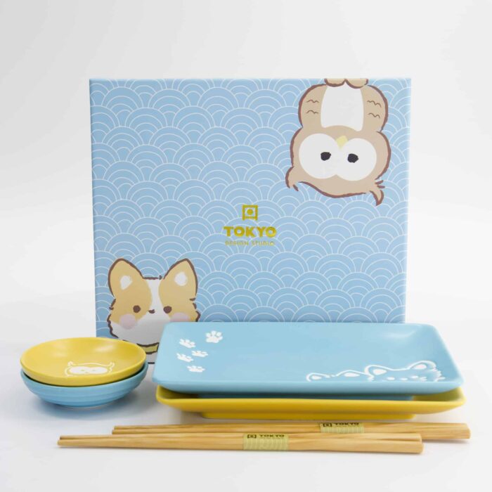 Kawaii - Shiba & Hibou - Coffret Sushi – 6 pièces