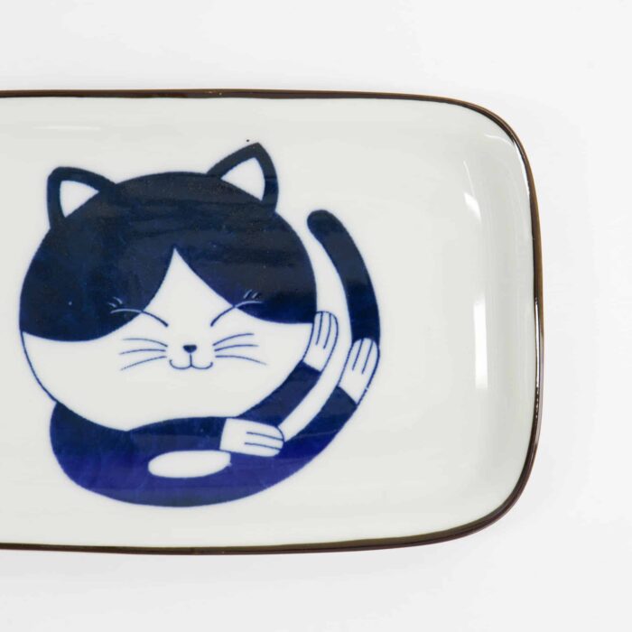 Kawaii – Assiette rectangulaire – Chat Neko – 16,3 x 10,2 cm – Image 4