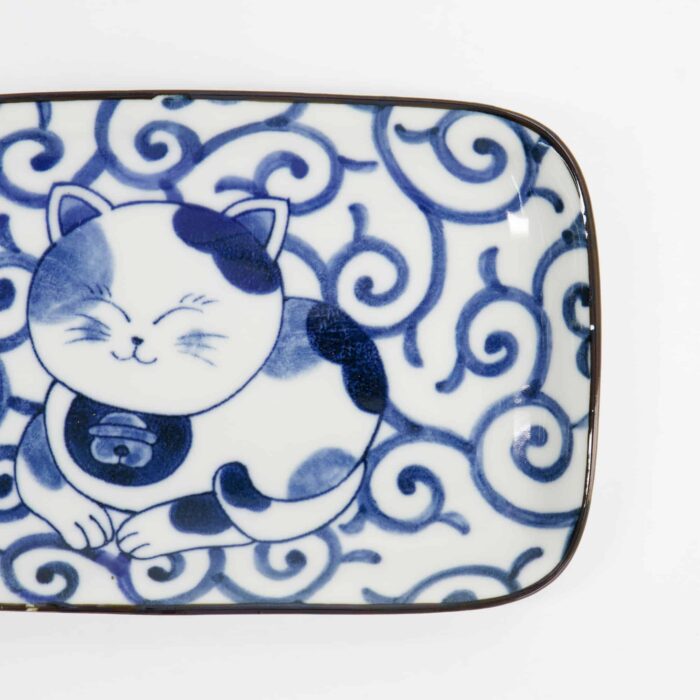 Kawaii – Assiette rectangulaire – Chat Neko – 16,3 x 10,2 cm – Image 4