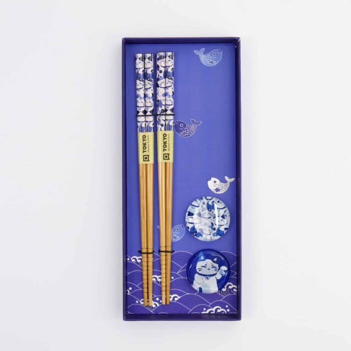 Tokyo Design Studio - Baguettes Japonaises - Chat Porte-Bonheur - 2 Paires – Image 3