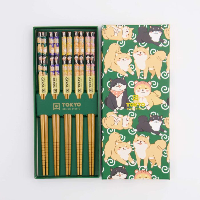 Tokyo Design Studio – Coffret Baguettes Cadeau – Shiba – 5 Paires – Image 2