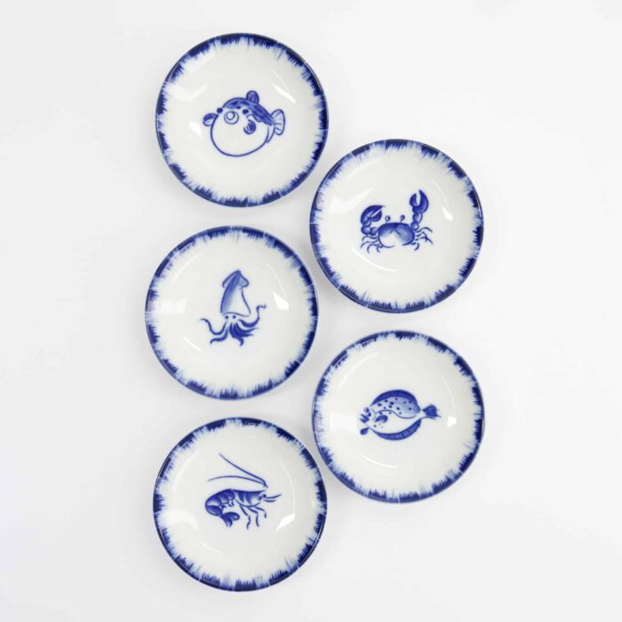 Tokyo Design Studio – Coupelle à Sauce Poulpe – Bleu/Blanc – 9x2cm – Image 4