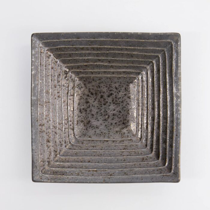 Tokyo Design Studio - Mino Craft - Assiette Carrée - 18,5x18,8x4,4 cm - Gris – Image 2