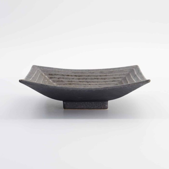 Tokyo Design Studio - Mino Craft - Assiette Carrée - 18,5x18,8x4,4 cm - Gris – Image 3