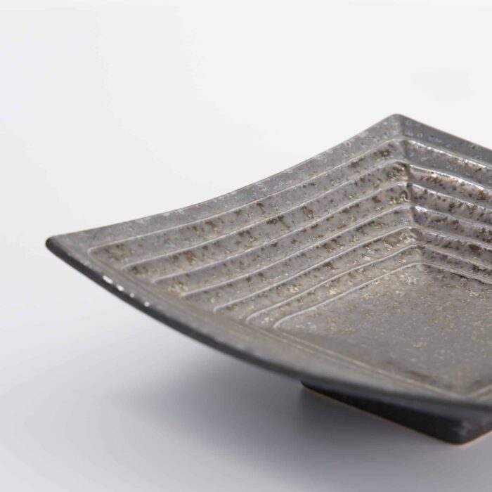 Tokyo Design Studio - Mino Craft - Assiette Carrée - 18,5x18,8x4,4 cm - Gris – Image 4
