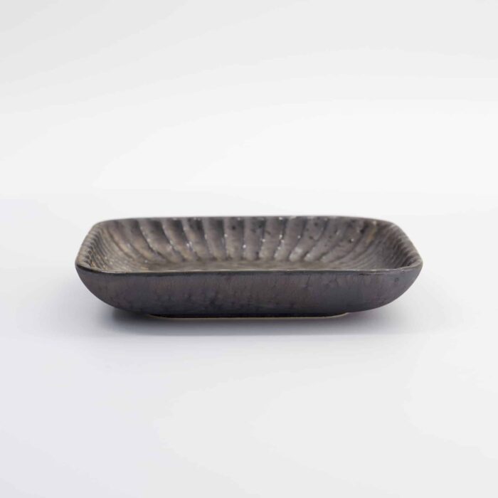 Tokyo Design Studio - Mino Craft - Assiette Carrée - 16x16x2.5cm - Gris – Image 3