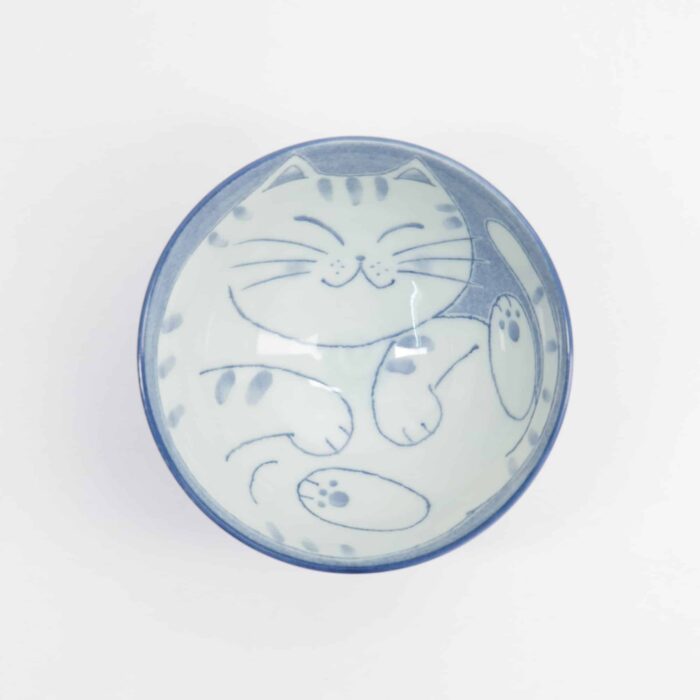 Tokyo Design Studio – Kawaii – Bol à Riz – Chat – 11,5x6cm – 300ml – Bleu – Image 4