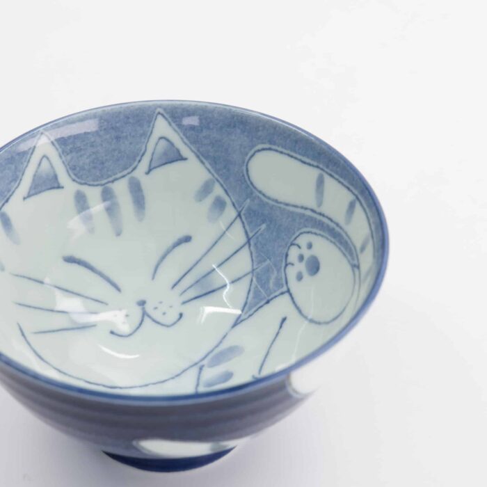 Tokyo Design Studio – Kawaii – Bol à Riz – Chat – 11,5x6cm – 300ml – Bleu – Image 3