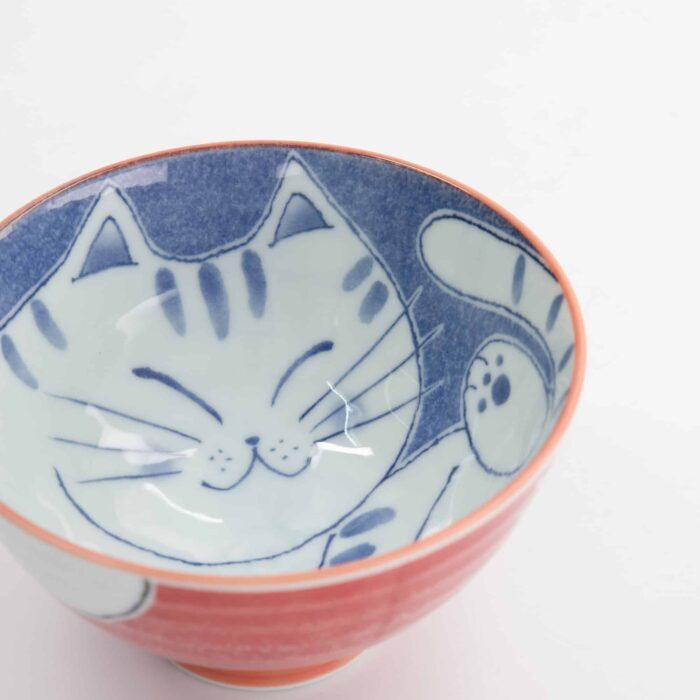 Tokyo Design Studio - Kawaii - Bol à Riz - Chat - 11,5x6cm - 300ml - Rouge – Image 3