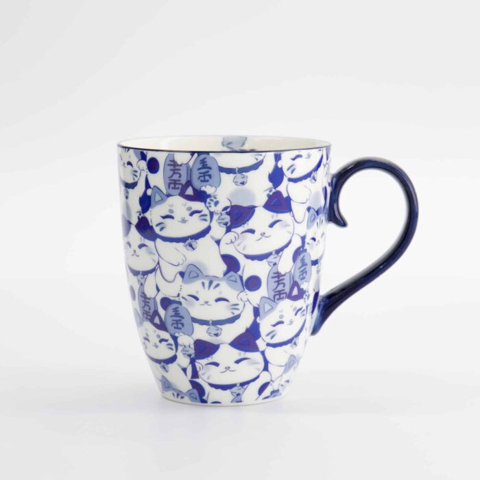 Tokyo Design Studio - Kawaii - Mug Maneki Bleu avec Boîte Cadeau - 8.5x10.2cm - 340ml – Image 3